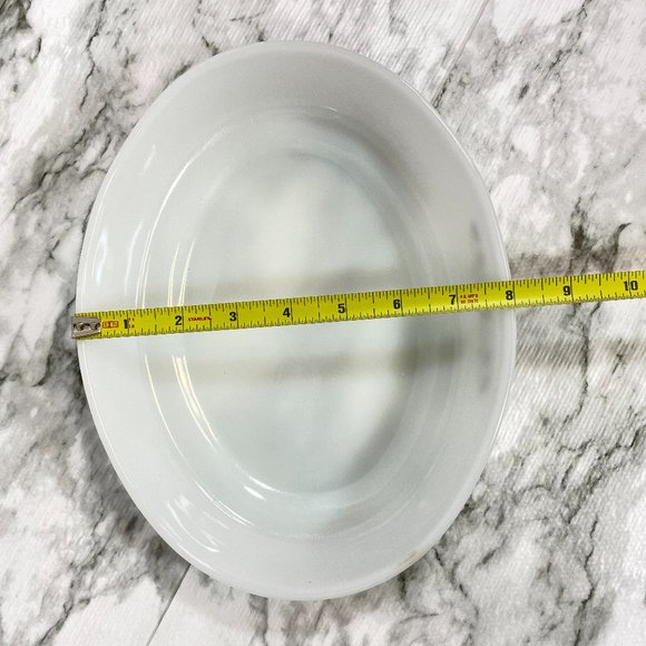 VTG Dynaware Pyr-o-rey Brown Daisy Flower Oval Casserole Dish Tray Milk Glass 12 - Picture 7 of 8